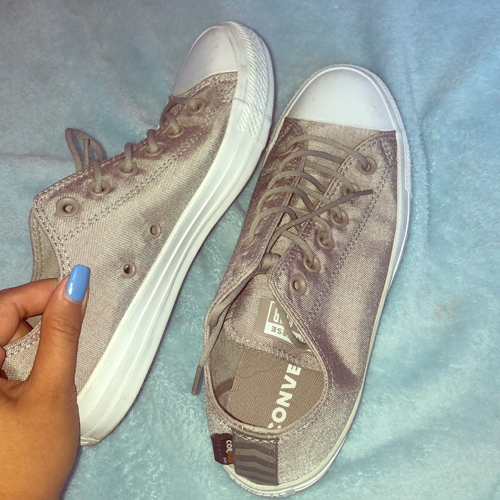 Grey converse shoes for men + women